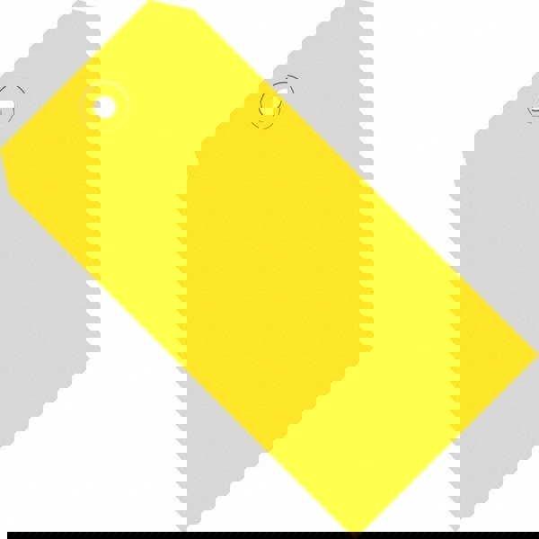 Blank Tag: 6-1/4'' High, Yellow, Synthetic Paper